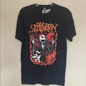 Next Level Apparel Black and Orange Short Sleeve Tee